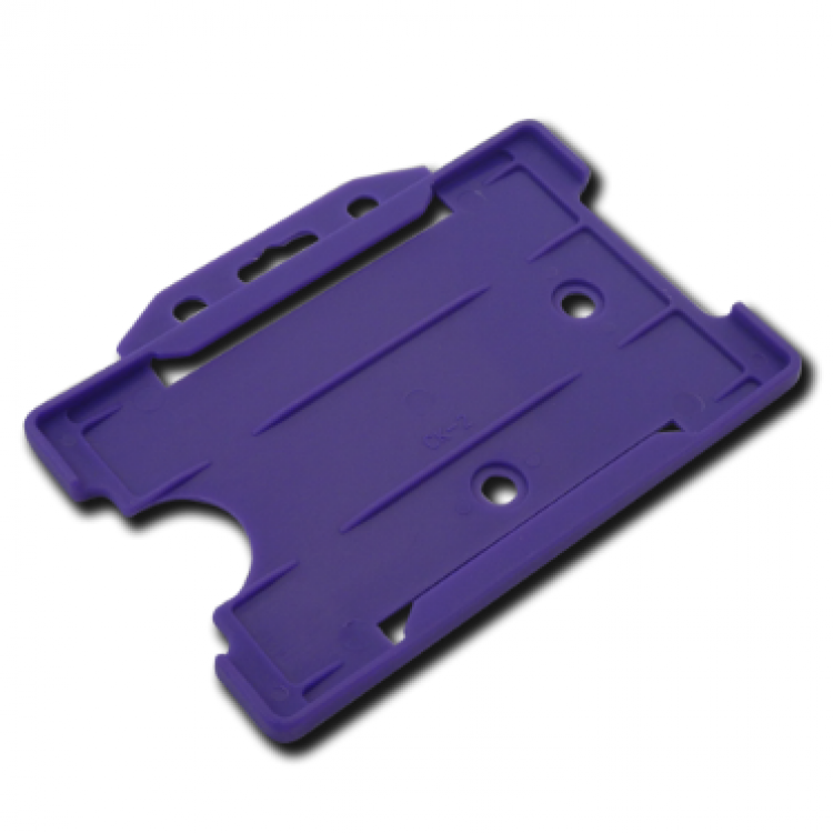 Purple Single-Sided ID Card Holder (86mm x 54mm Landscape)
